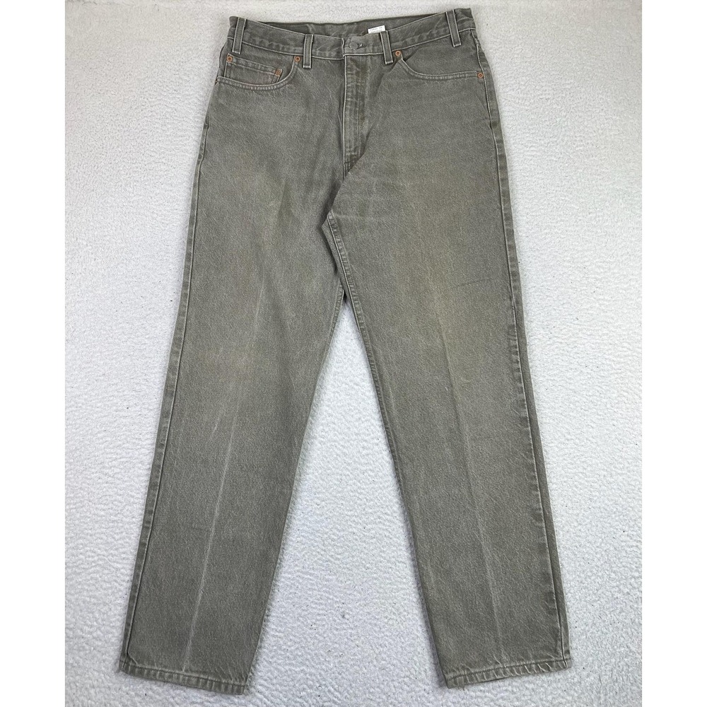 Vintage Levis 550 Jeans Mens 36 (Fits 34x32) Gray Relaxed Fit Denim Made USA 90s